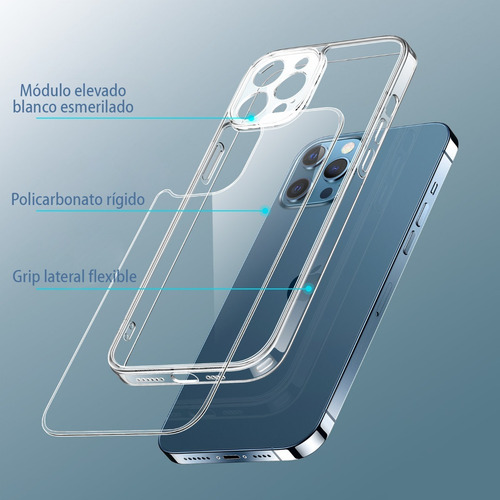 Imagen 3 de 7 de Funda Transparente Slim Protege Cámara Para Línea iPhone 13