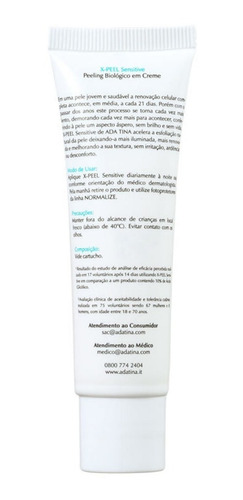 Ada Tina X-peel Sensitive Creme Para Rugas E Anti-idade 30ml
