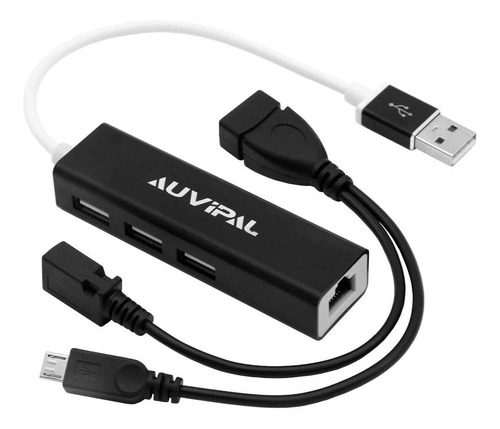 Adaptador Ethernet Lan + Usb Auvipal | + Cable Micro Usb