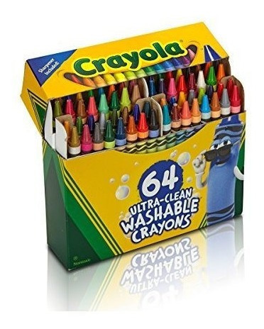 Crayones Lavable 64 Cuenta