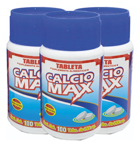 Kit 3 Suplemento Alimenticio Calcio Max