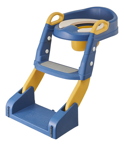 Asiento De Inodoro Con Escalera Para Niños, Azul, 108
