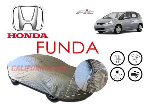 Cover Impermeable Broche Afelpada Eua Honda Fit 2013-14.