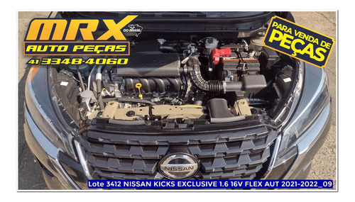 Sucata Nissan Kicks Exclusive 1.6 16v Flex Aut 2022 Pecas