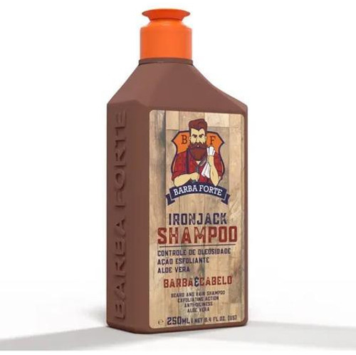 Shampoo Ironjack Barba E Cabelo 250ml Barba Forte