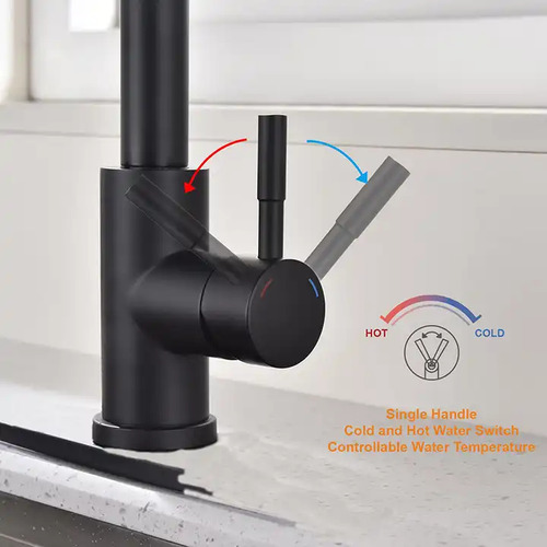 Llave Lavaplatos Negro Flexible 3 Funciones