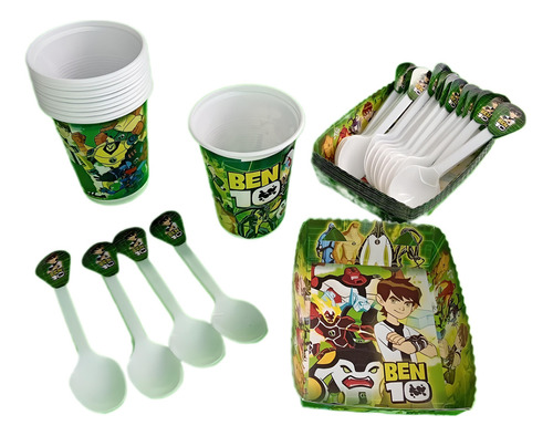 Kit Decoracion Infantil Ben 10 24niños Leer Descripcion