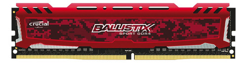 Memoria RAM Ballistix Sport gamer color red 16GB 1 Crucial BLS16G4D26BFSE