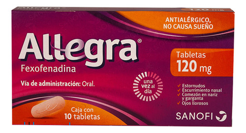 Allegra 120 Mg 10 Comprimidos