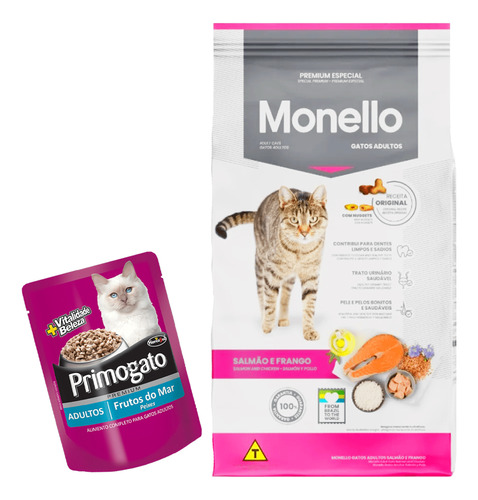 Alimento Para Gato Monello Premium Cat 7 Kg + Regalo + Envío