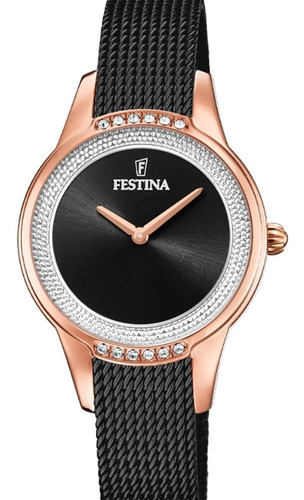 Reloj Festina F20496/2 Mujer Mademoiselle /marisio Color de la correa Negro Color del bisel Blanco Color del fondo Negro