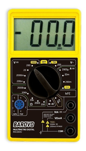 Imagen 1 de 8 de Tester Multimetro Digital Udovo Mul860u C/ Buzzer + Puntas