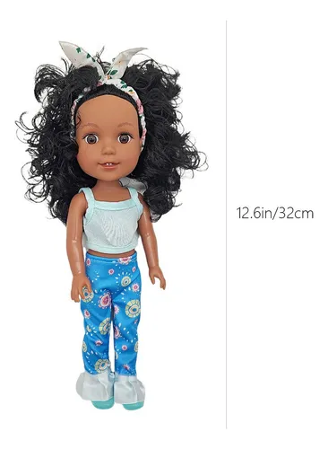K Black Enamel Doll 12.6-inch Mini Black Enamel Doll Ch 6933