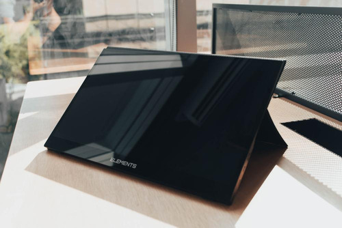 Monitor portátil Hdmi ultrafino Elements Schnap Led 15.8 Fhd, color negro