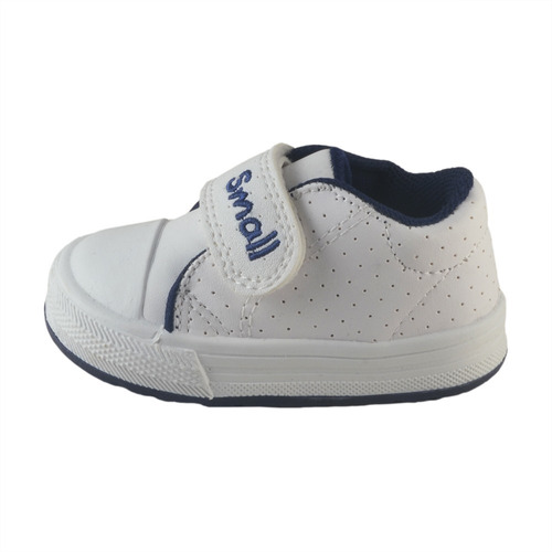 Zapatilla Bebe Abrojo Ecocuero Blanco-marino  Small Shoes