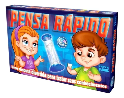 Pensa Rápido Jogo de Perguntas e Respostas Brinquedo Educativo Jogos e  Desafios Bambalalão Brinquedos Educativos