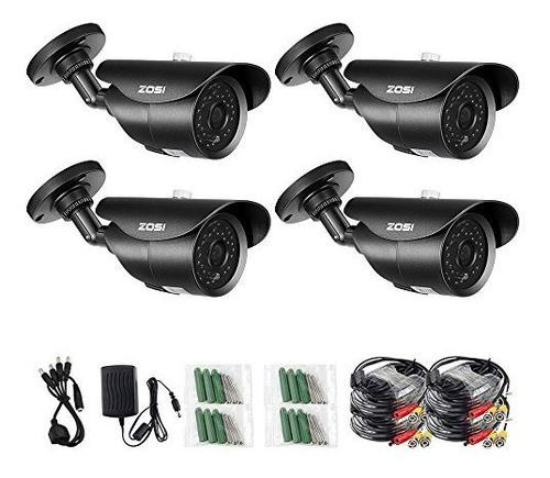 Zosi 4 Pack 1000tvl 960h Al Aire Libre De Interior Dia Visio