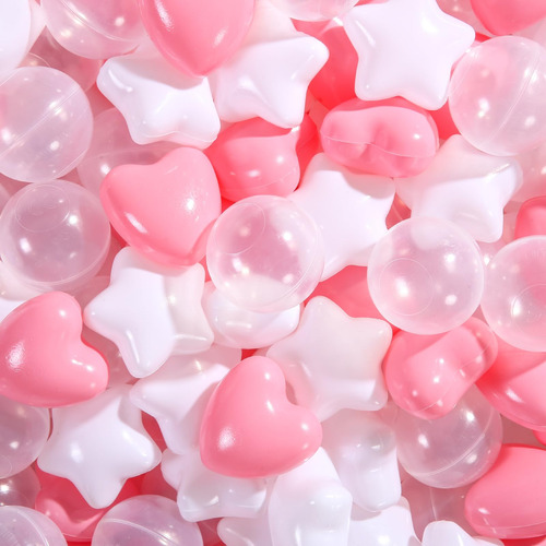 Heopeis Pelotas De 100 Bolas De Oceano Rosa Para Bebes, Tien