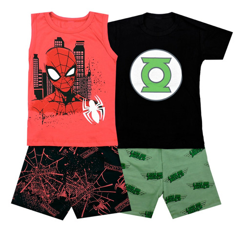 Kit 6 Conjunto Infantil Personagem Menino