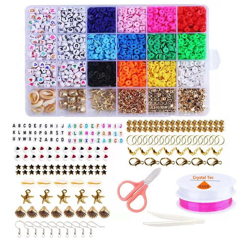 Okyfree Cuenta Arcilla Plana Para Hacer Pulsera Joyeria Kit