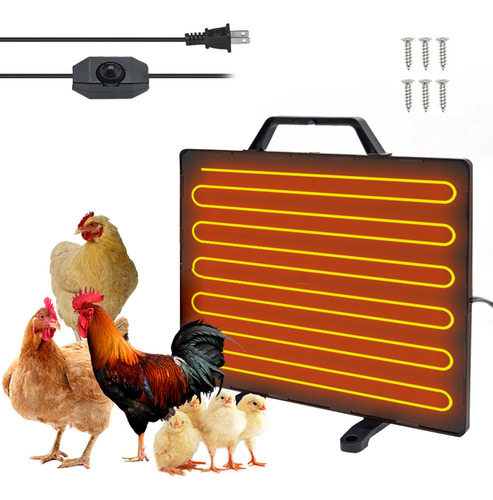 Calentador Coop Heater Ajustable Para Pollos De Granja, Aves