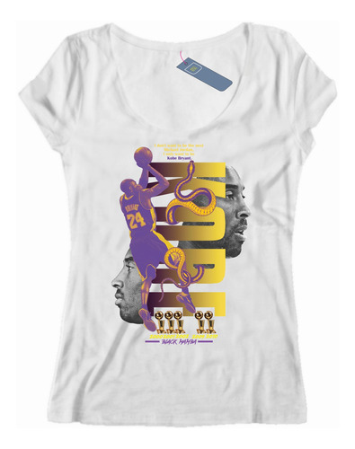 Remera Mujer Kobe Bryant Black Mamba Lakers 24 Nba Kb47 Dtg