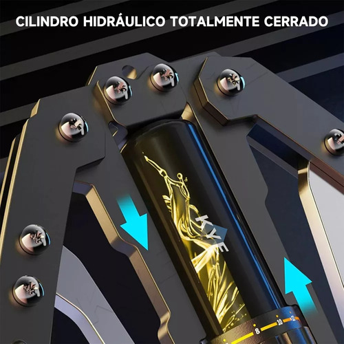 Kye Ejercitador De Brazo Ajustable Potencia Hidráulica+pinza Color Azul