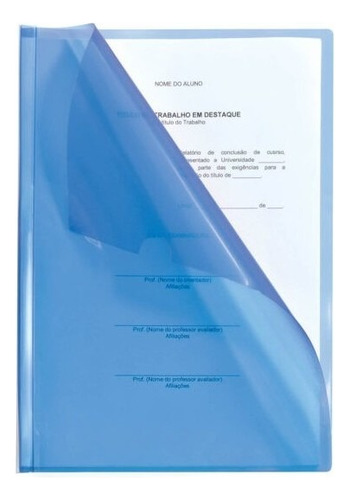 Pasta Canaleta A4 Azul Dac