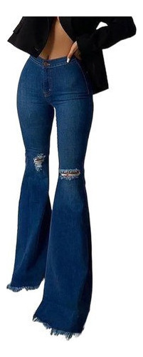 Jeans Acampanados De Talle Medio Para Mujer