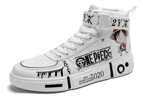 Zapatos Deportivos De One Piece, Zapatos De Patineta Luffy.