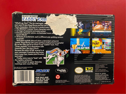 Bugs Bunny Rabbit Rampage Super Nintendo Snes Oldskull Games (Usado)