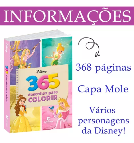 365 Desenhos para Colorir Disney Meninas