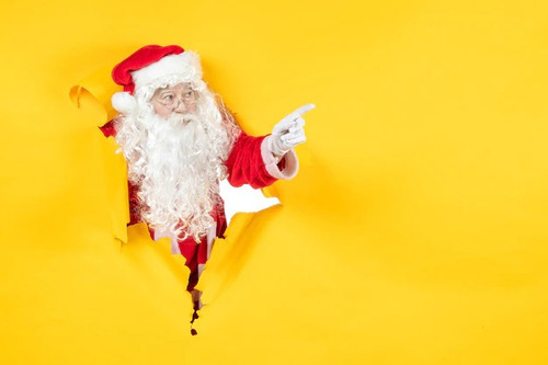 Barba Papai Noel Artificial Cacheada Com Gorro E Sino