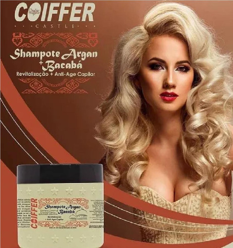 Shampote Argan Coiffer 350g Limpa Nutre E Hidrata Os Cabelos