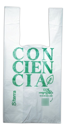 Bolsa Camiseta Biodegradables Compostables 40x50