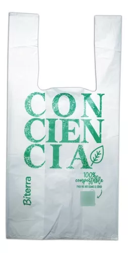 Bolsas camiseta compostables 40x50 en block - Embalajes JME