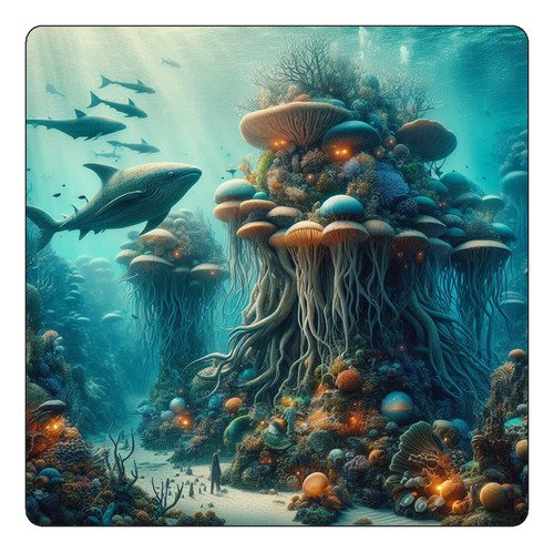 Mousepad Mundo Submarino Exotico Vida Mar Oceano