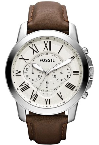 Reloj Hombre Fossil Correa De Piel 44 Mm 5 Atm Fs4735