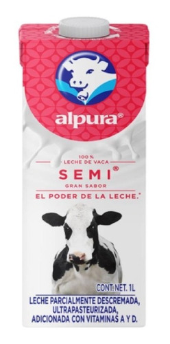 Leche Alpura Semi Descremada 1 Lt 1pza