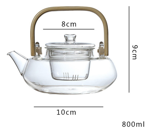 Bule De Vidro, Bule De Chá Com Alto Teor De 800ml