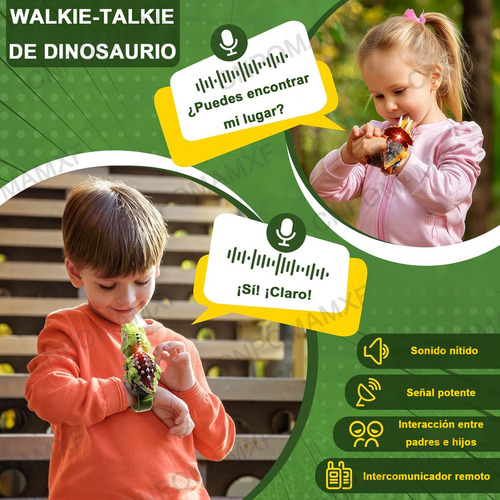 .radio Walkie Talkie Dinosaurio Para Niños Recargable 2pcs