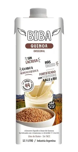 Leche Bebida De Quinoa Vegan S/tacc S/azucar Biba 1 Litro Dw