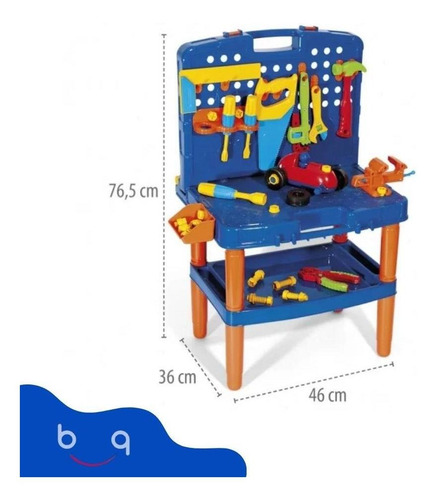 Imagem 4 de 5 de Bancada De Ferramentas Didática Brinquedo Infantil 45 Peças