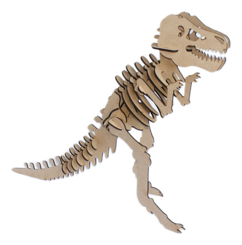 Rompecabezas 3d Mdf, Figura Tiranosaurio Rex Armable