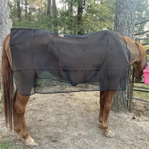 Sábana Antimoscas Para Caballos, Correas Ajustables Negras,