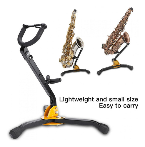 Plegable Trípode Soporte Metal Ajustable Saxofón Alto Saxofó
