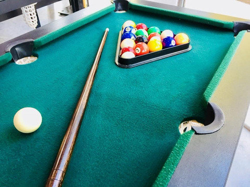 Mesa De Pool Mini 1.40x0.80mts Mdf + Kit Accesorios De Pool