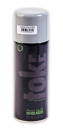 Pintura En Aerosol Multiuso Toke Gris Plata 420ml Sibaco