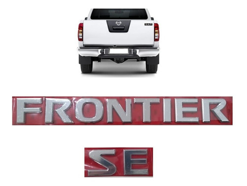 Emblema Letreiro Nissan Frontier Se Tampa Tras Kit 2peças