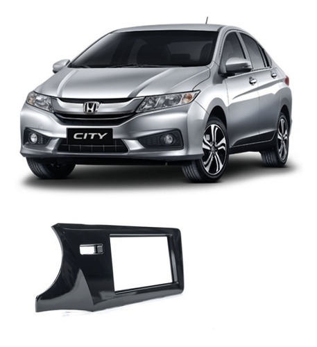 Moldura Honda New City 2 Din 2015 - 2019 Black Piano